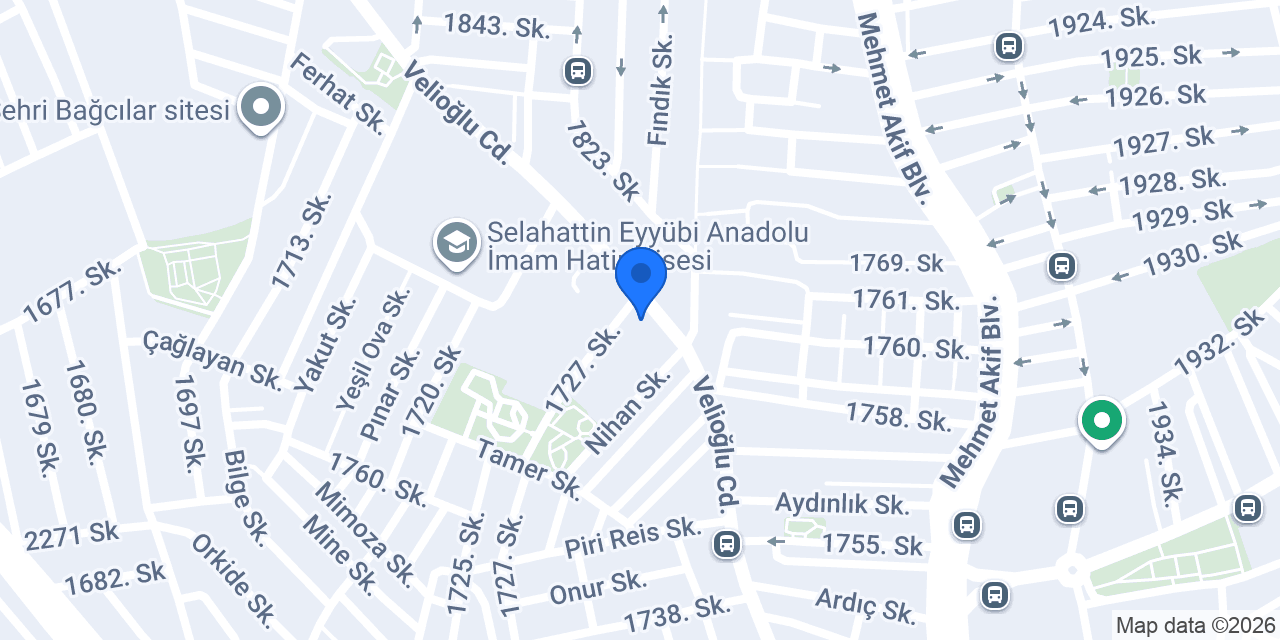 Gülümseten Çiçekçilik konumu