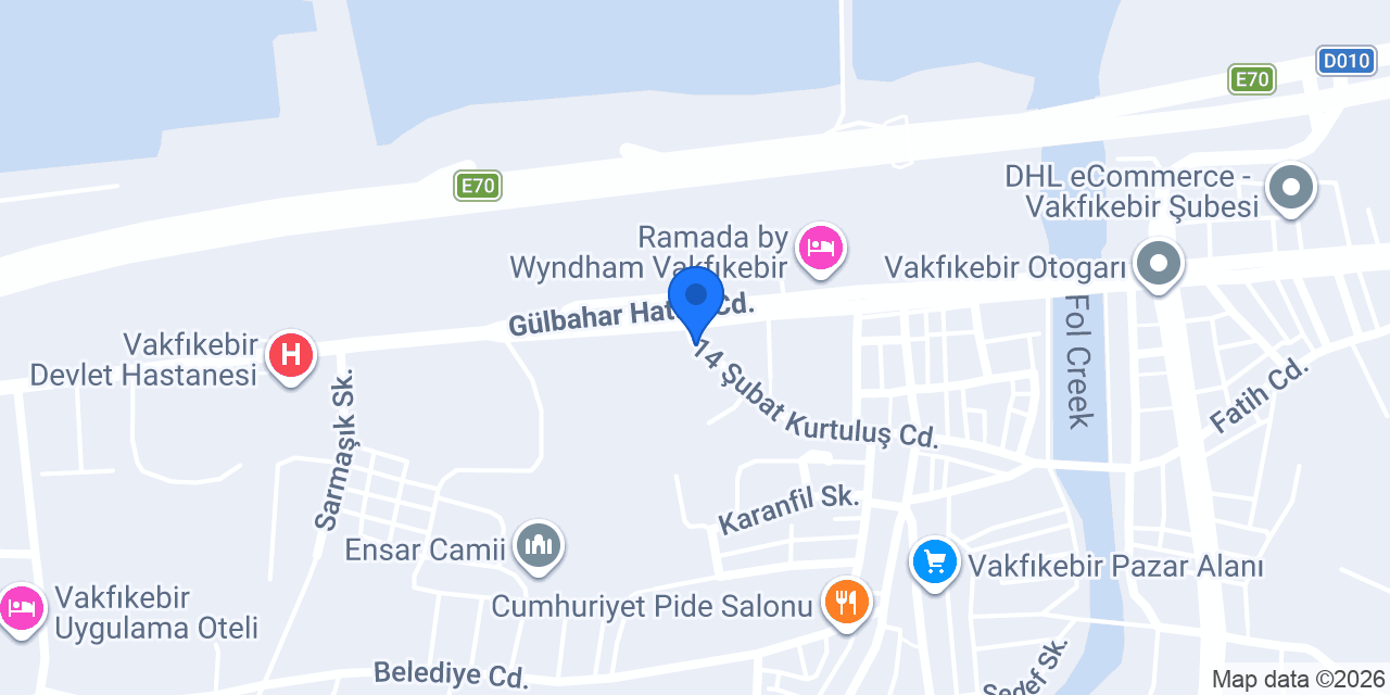 Kardeşler Taksi Vakfıkebir konumu