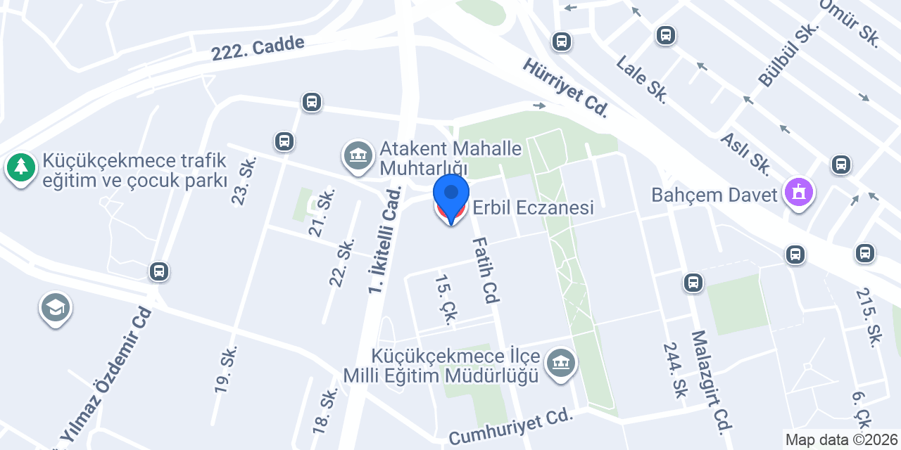 Erbil Eczanesi konumu