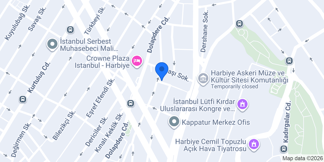 Harbiye Camii konumu