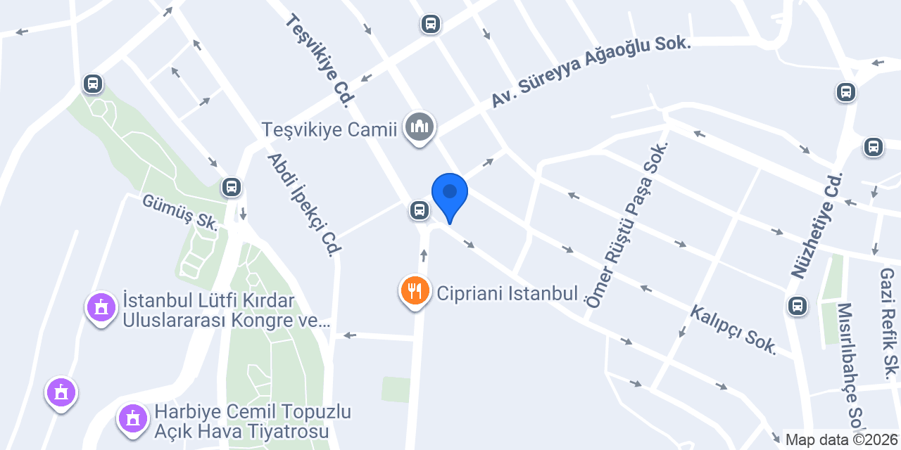 Akbank Teşvikiye/İst. Şubesi konumu
