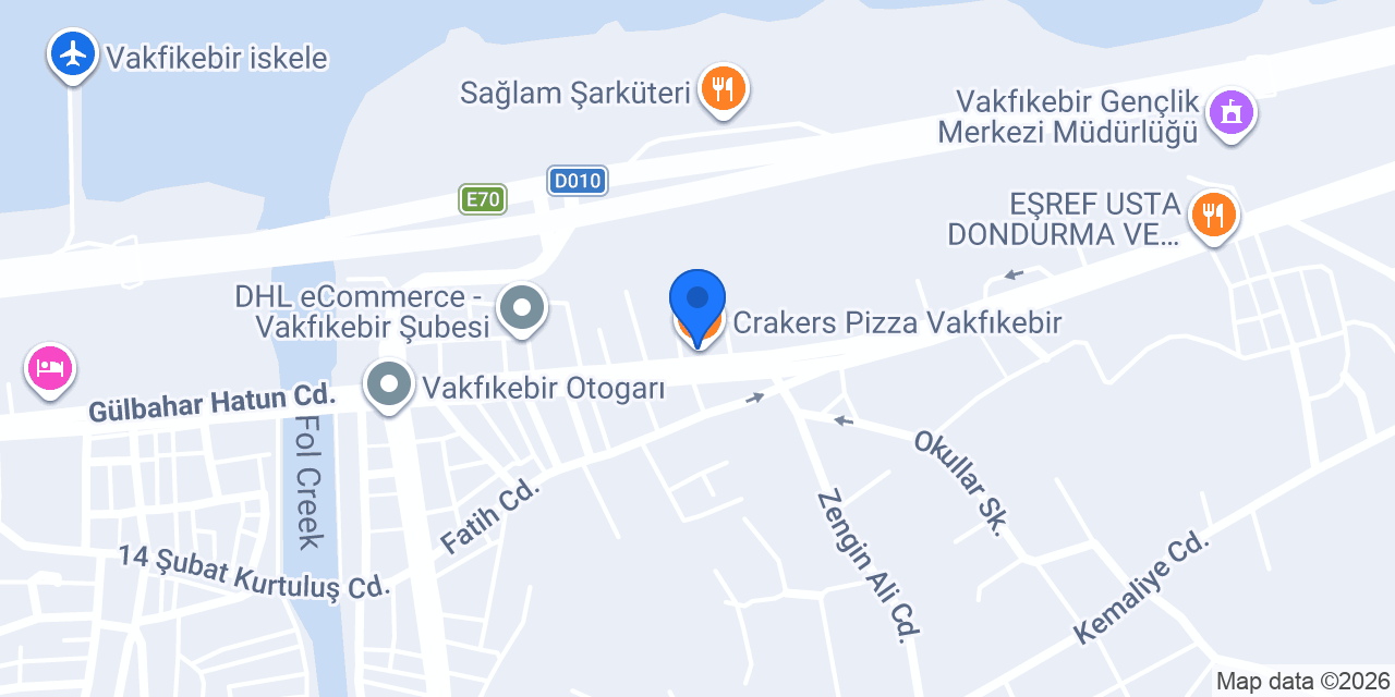 Crakers Pizza Vakfıkebir konumu