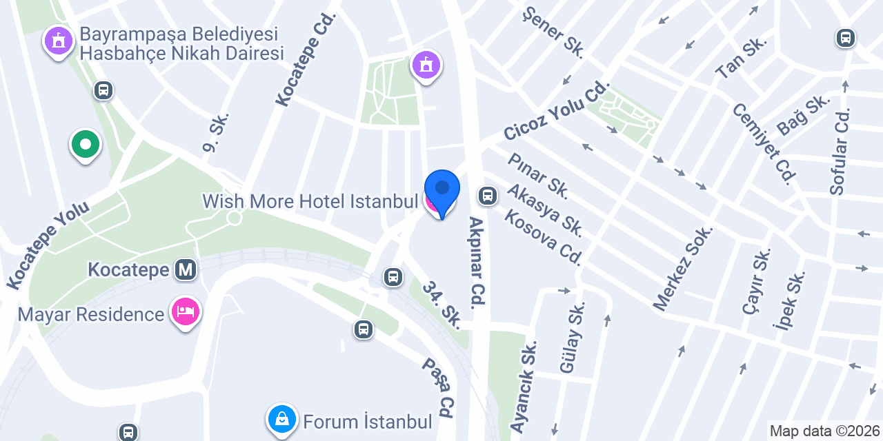 Wish More Hotel Istanbul konumu