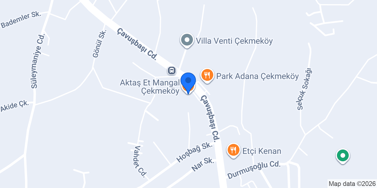 Aktaş Et Mangal Çekmeköy konumu