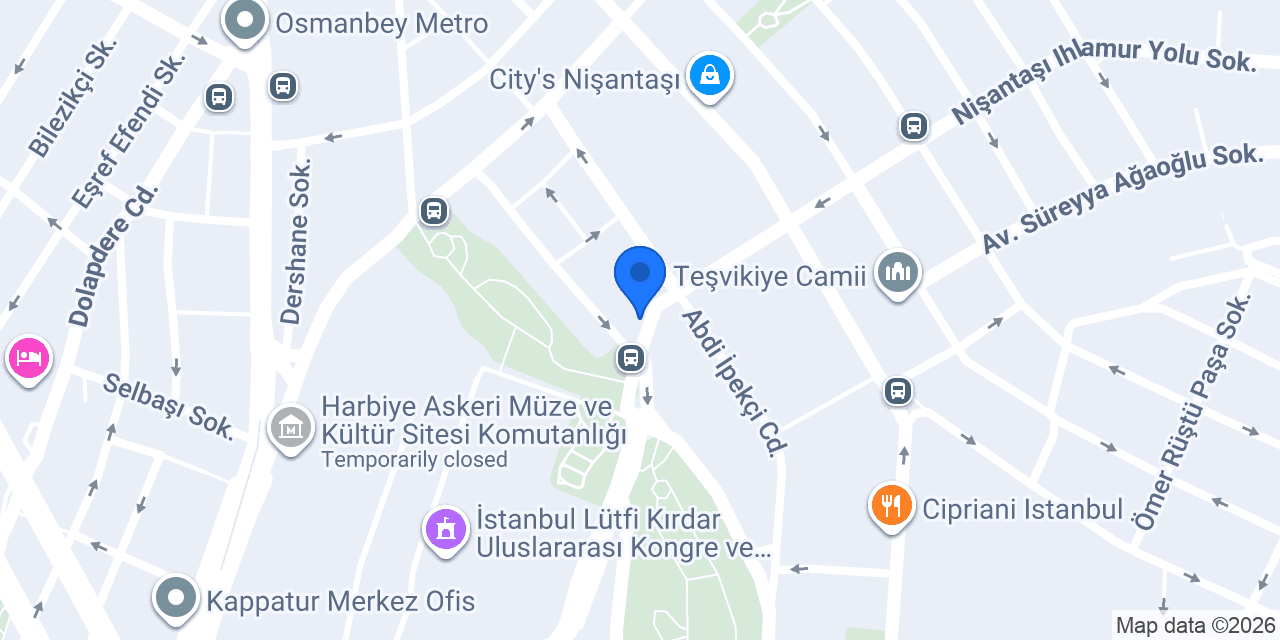 TEB Maçka Şubesi konumu