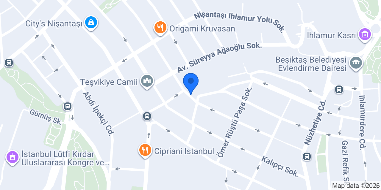MOC Teşvikiye konumu