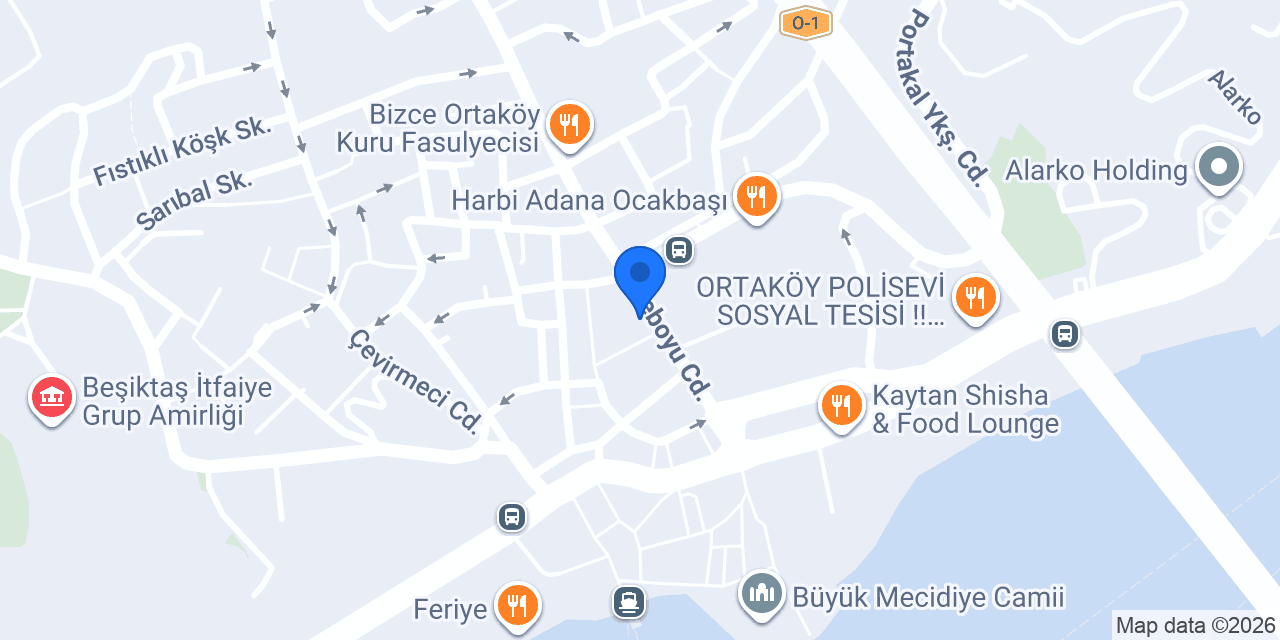 Garanti BBVA Ortaköy Şubesi konumu