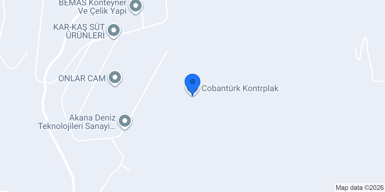 Cobantürk Kontrplak konumu