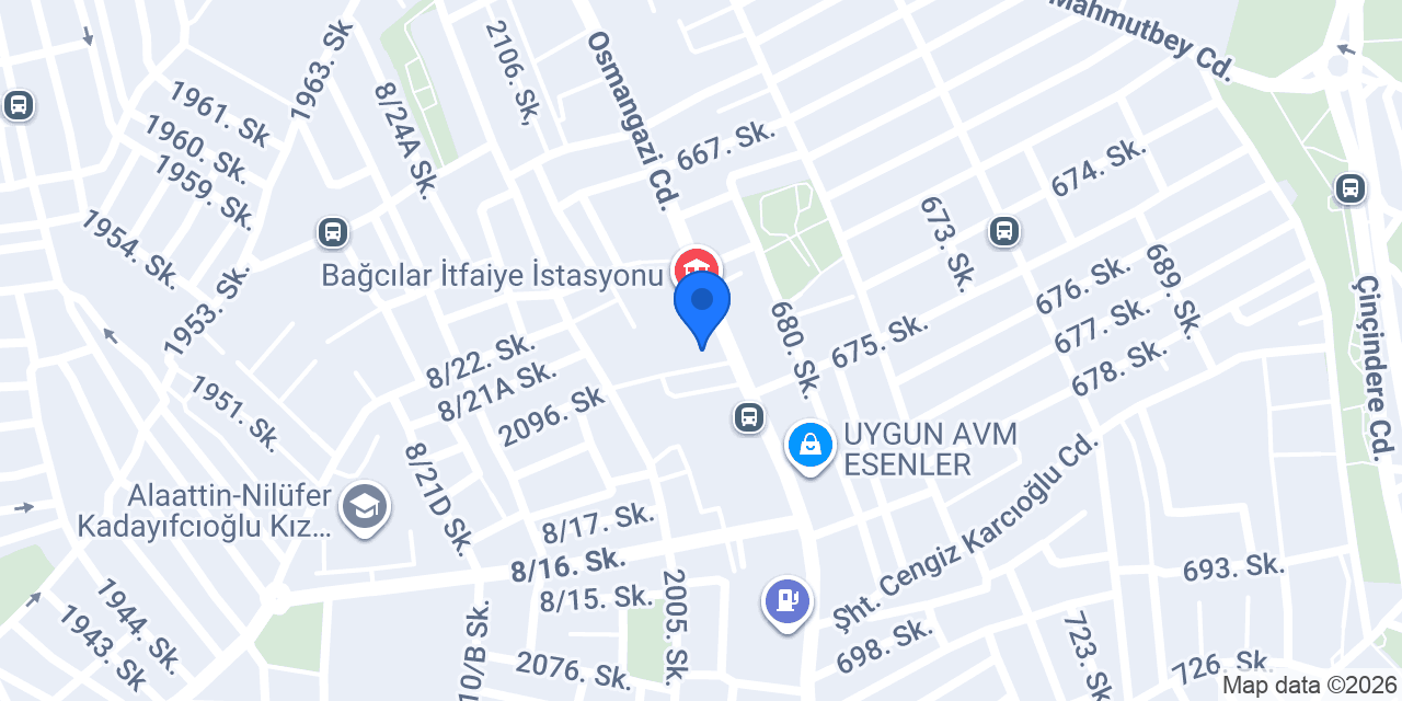 Akmanlar Yapı Malzemeleri konumu