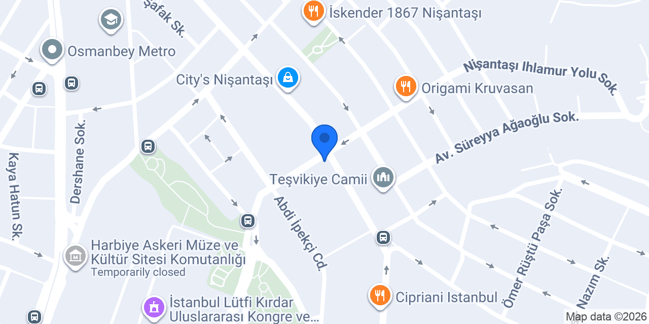 Harbiye Polis Merkezi konumu