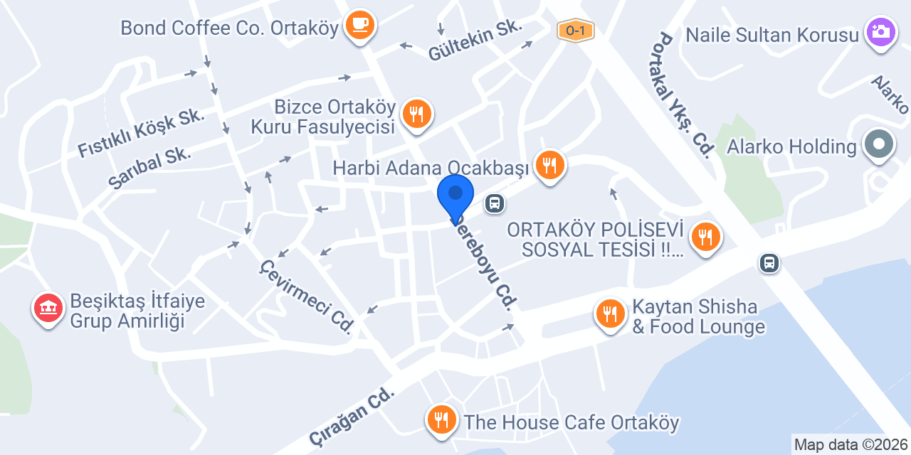 Ortaköy Profiterol konumu