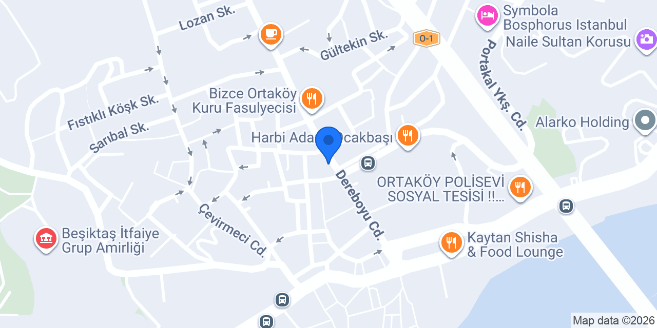 Dedeoğlu Baklava Ortaköy konumu