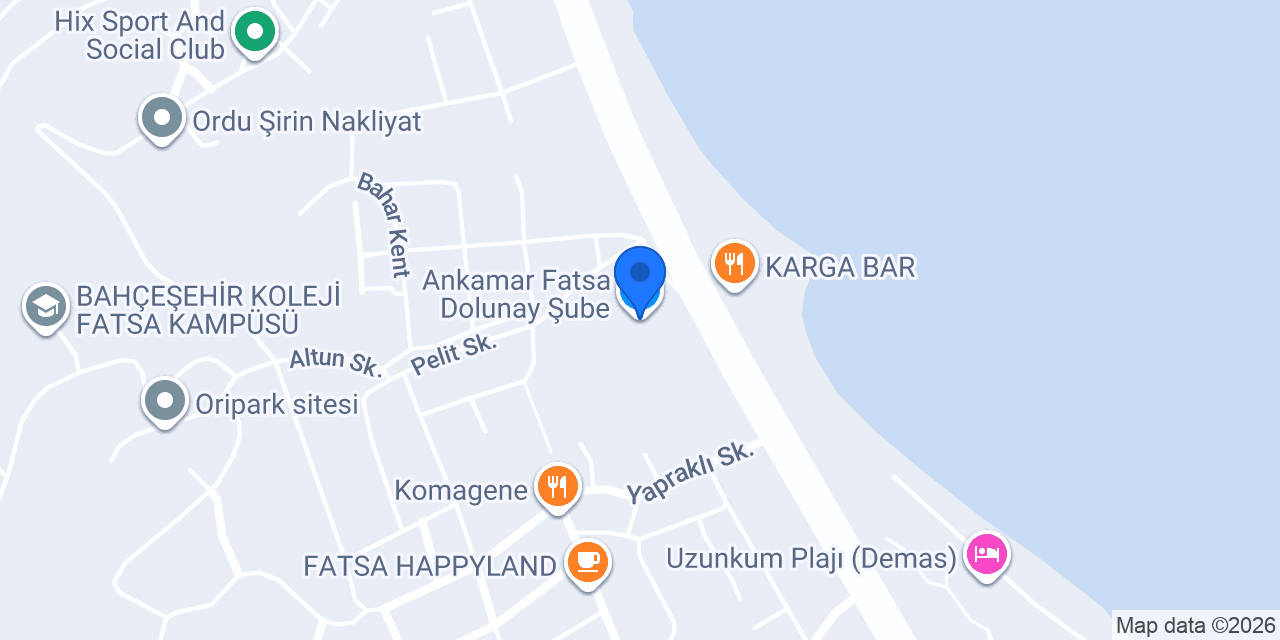 Ankamar Fatsa Dolunay Şube konumu