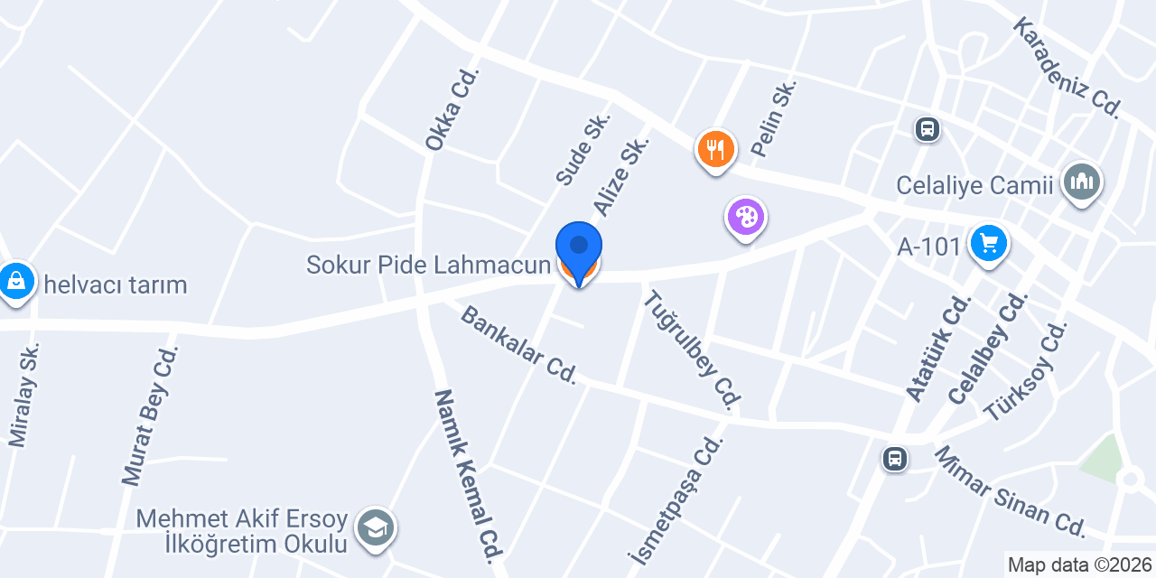 Sokur Pide Lahmacun konumu
