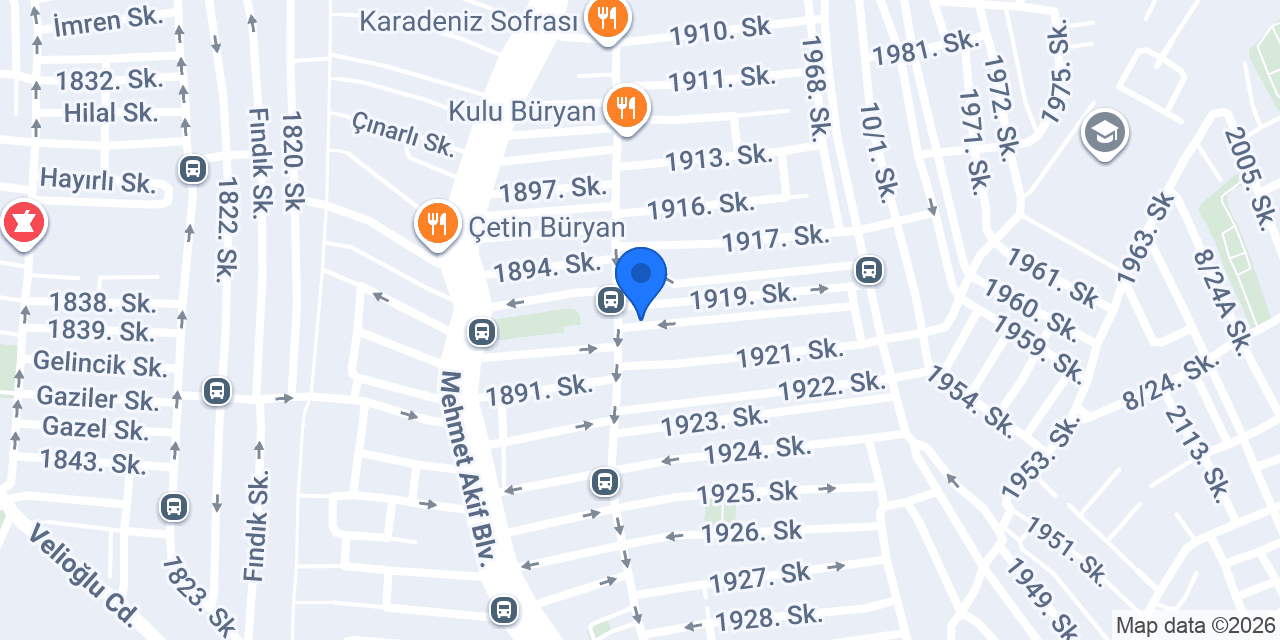 Usta dekorasyon konumu
