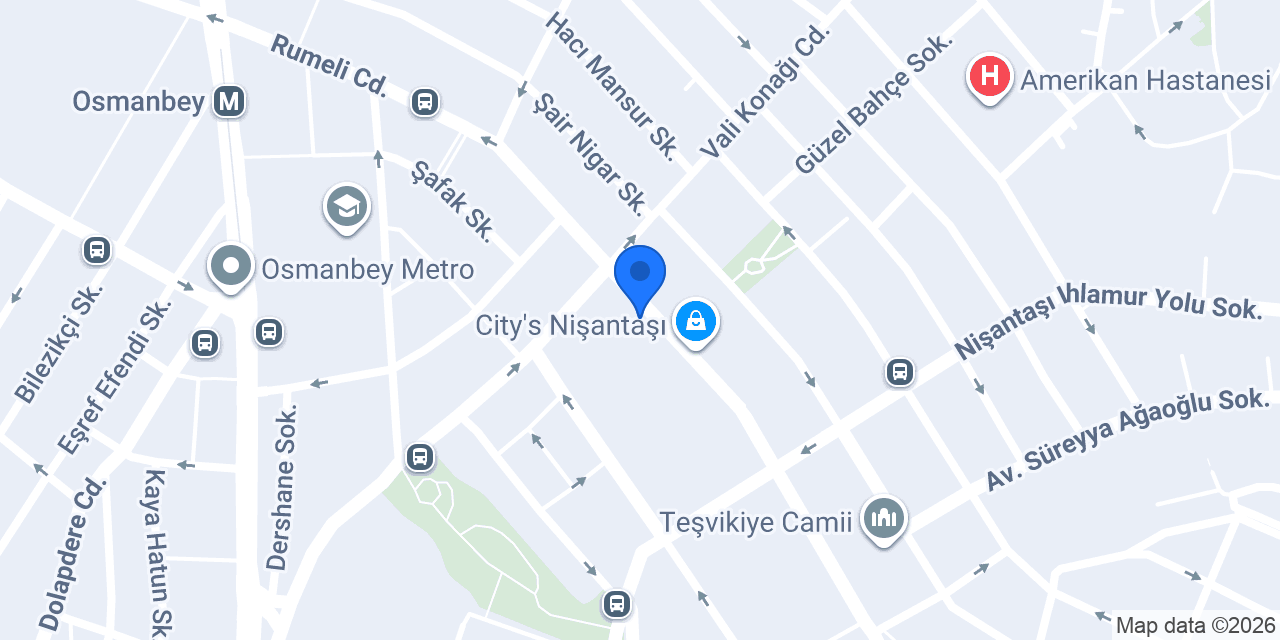 Garanti BBVA Nişantaşı Şubesi konumu