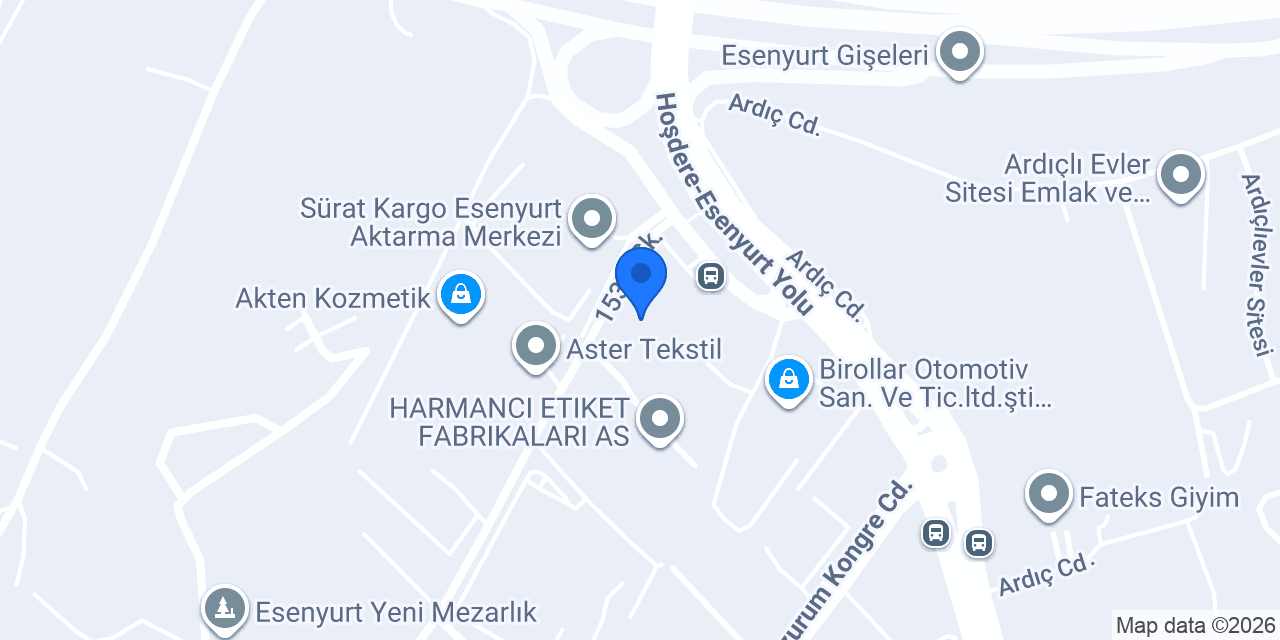 Artı Akrilik konumu