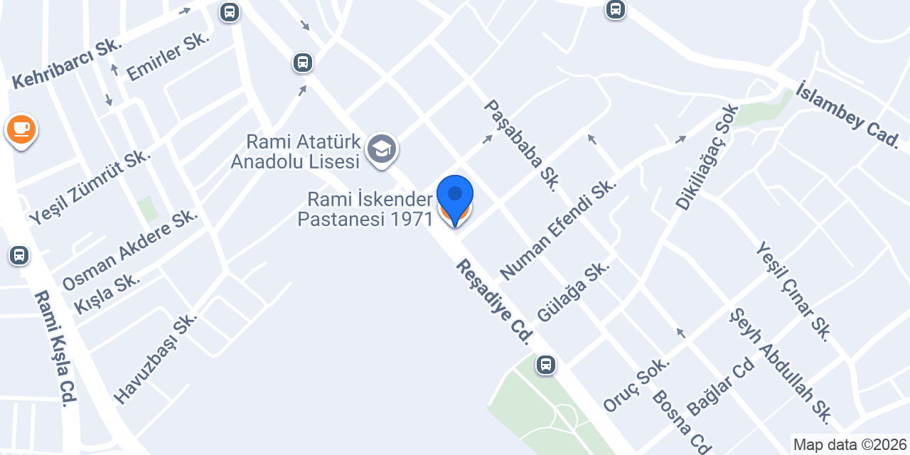 Rami İskender Pastanesi 1971 konumu