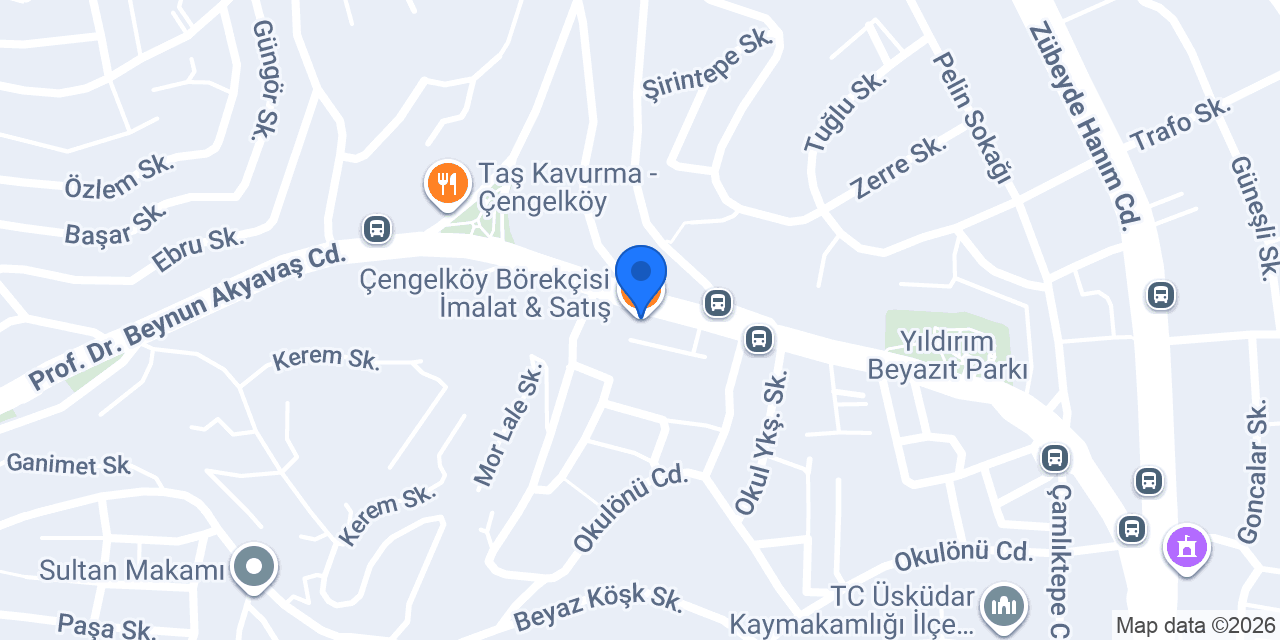 Çengelköy Börekçisi İmalat & Satış konumu