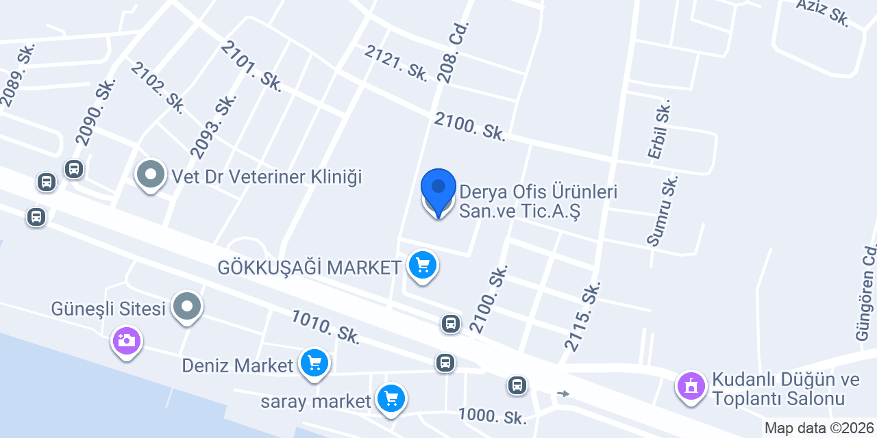 Derya Ofis Ürünleri San.ve Tic.A.Ş. konumu