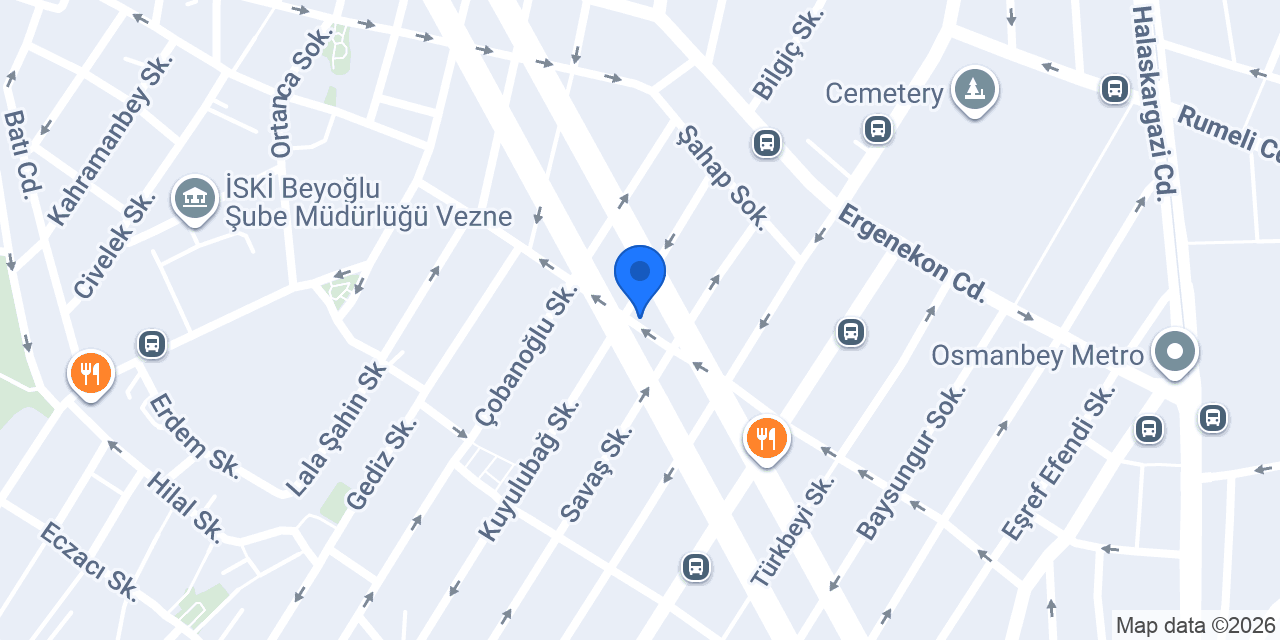 Helvacı Ali Şişli (Baruthane) konumu