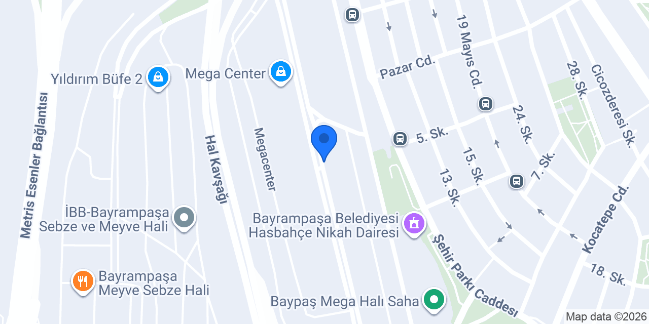 Akbank Megacenter Şubesi konumu