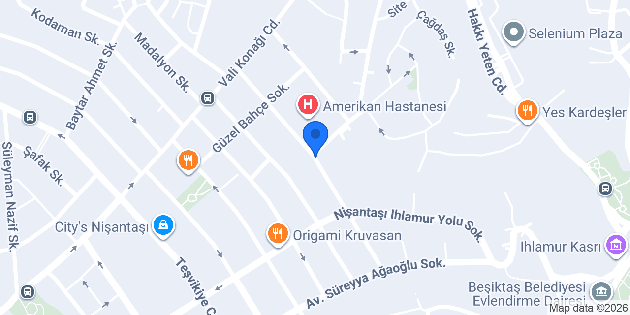 Hakan Elektrik Teşvikiye konumu