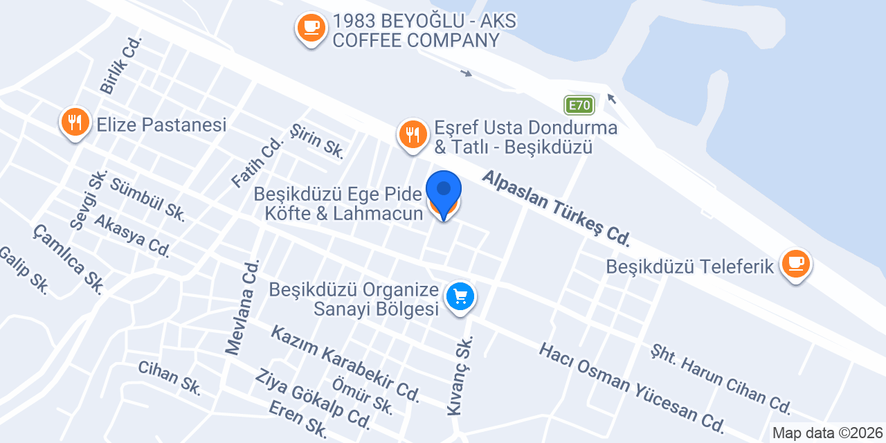 Beşikdüzü Ege Pide Köfte & Lahmacun konumu