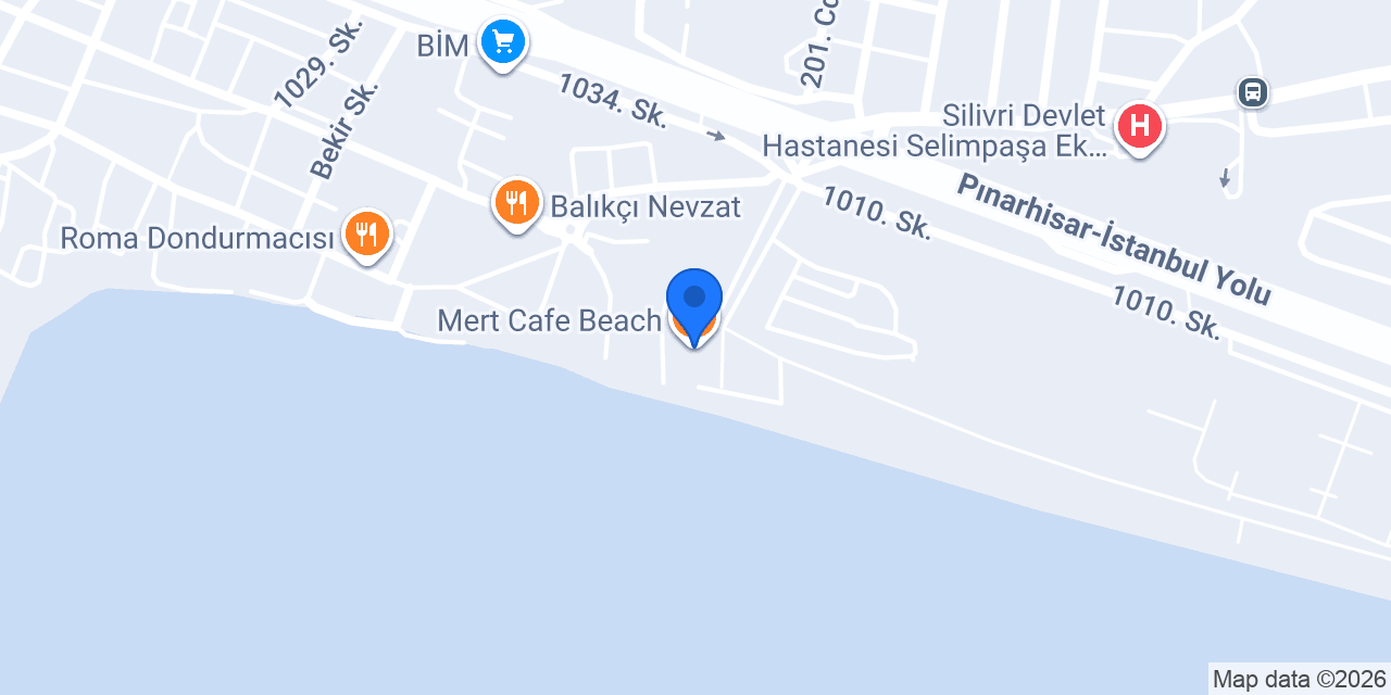 Mert Cafe Beach konumu