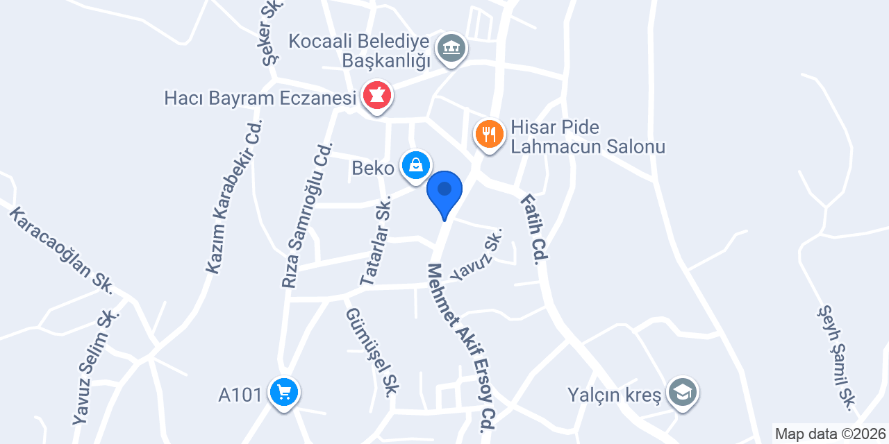 Sinan Erkek Kuaförü konumu