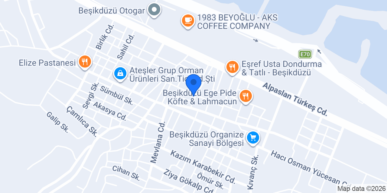 Halkbank Beşikdüzü Şubesi konumu