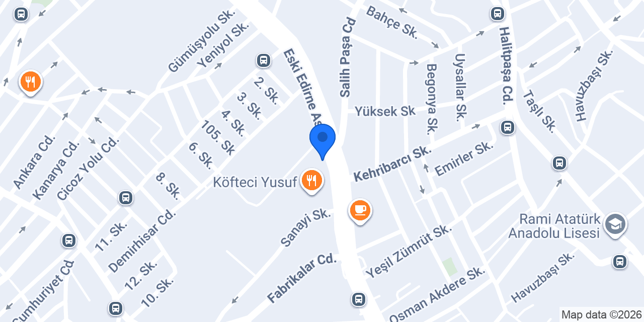 Antephan Künefe Bereç konumu