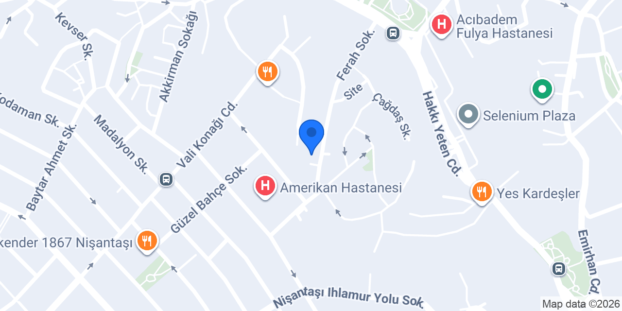 Cheya Residence Teşvikiye konumu
