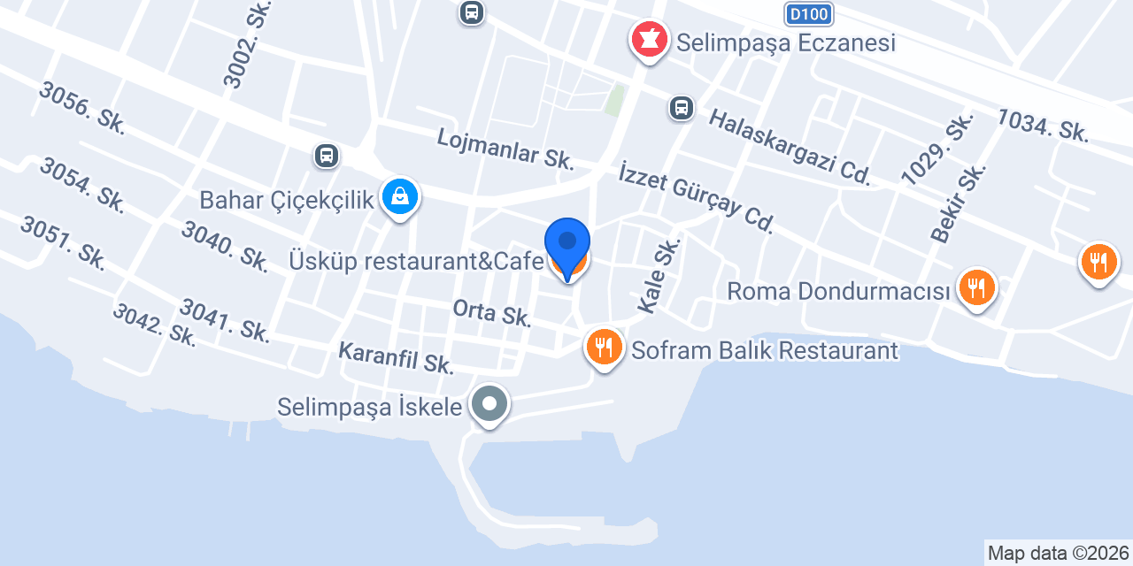 Üsküp restaurant&Cafe konumu