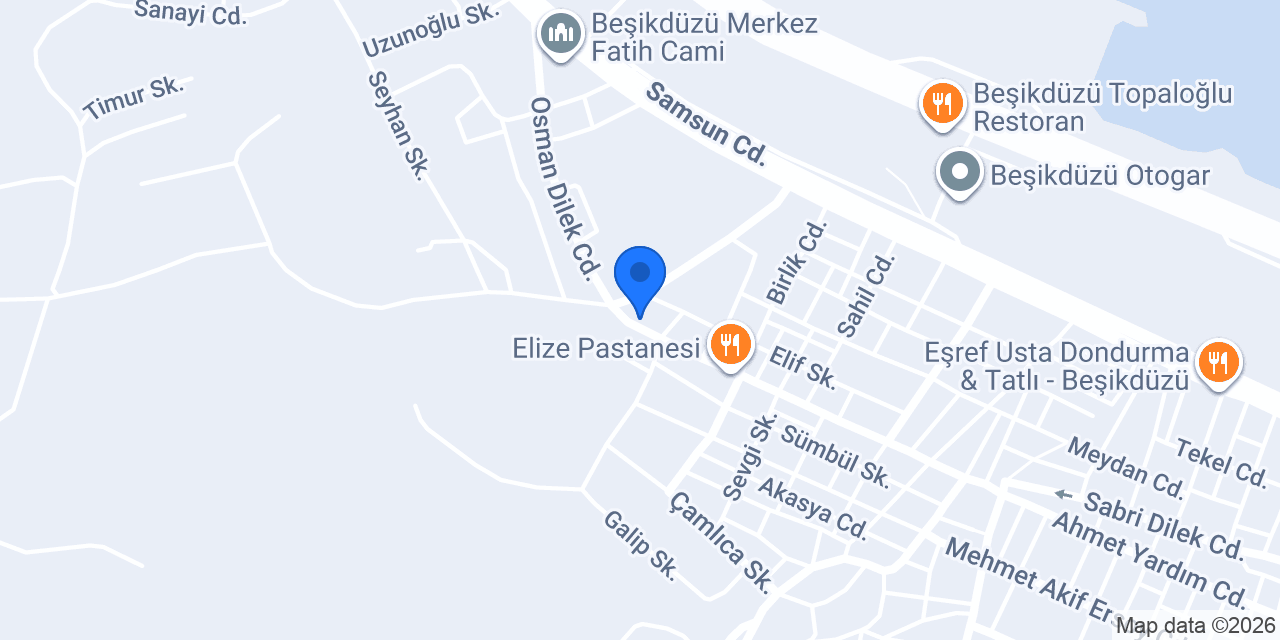 Altıneller pastanesi konumu