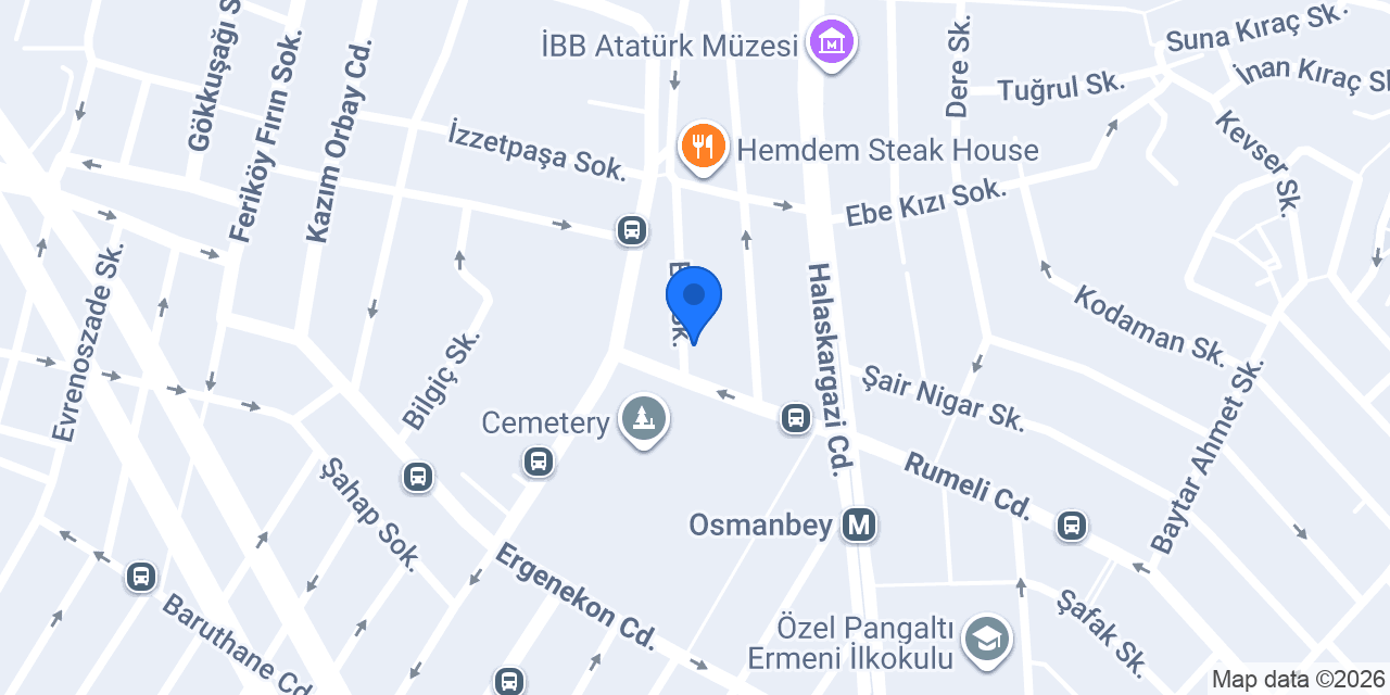 Şişli Beth İsrael Sinagogu konumu
