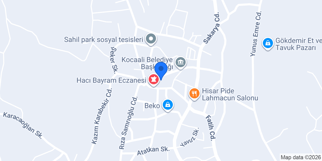 Kocaali Çakıroğlu GayrimenkuL konumu