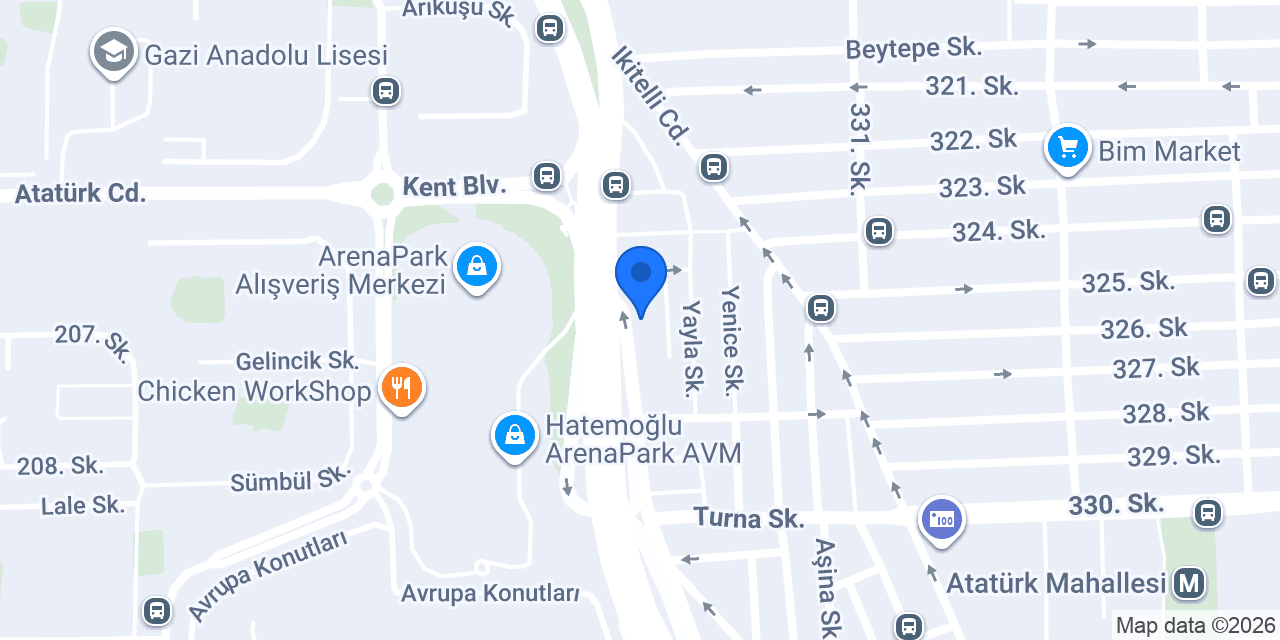 Domino's Pizza İkitelli konumu