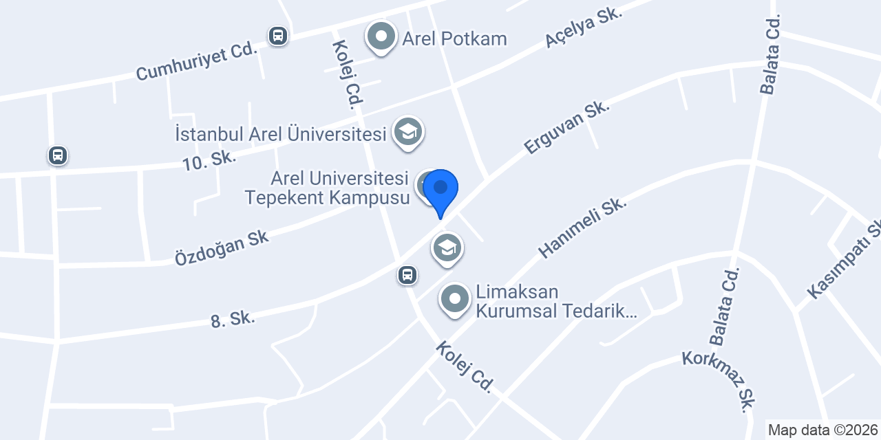 Arel Universitesi Kiz Yurdu konumu