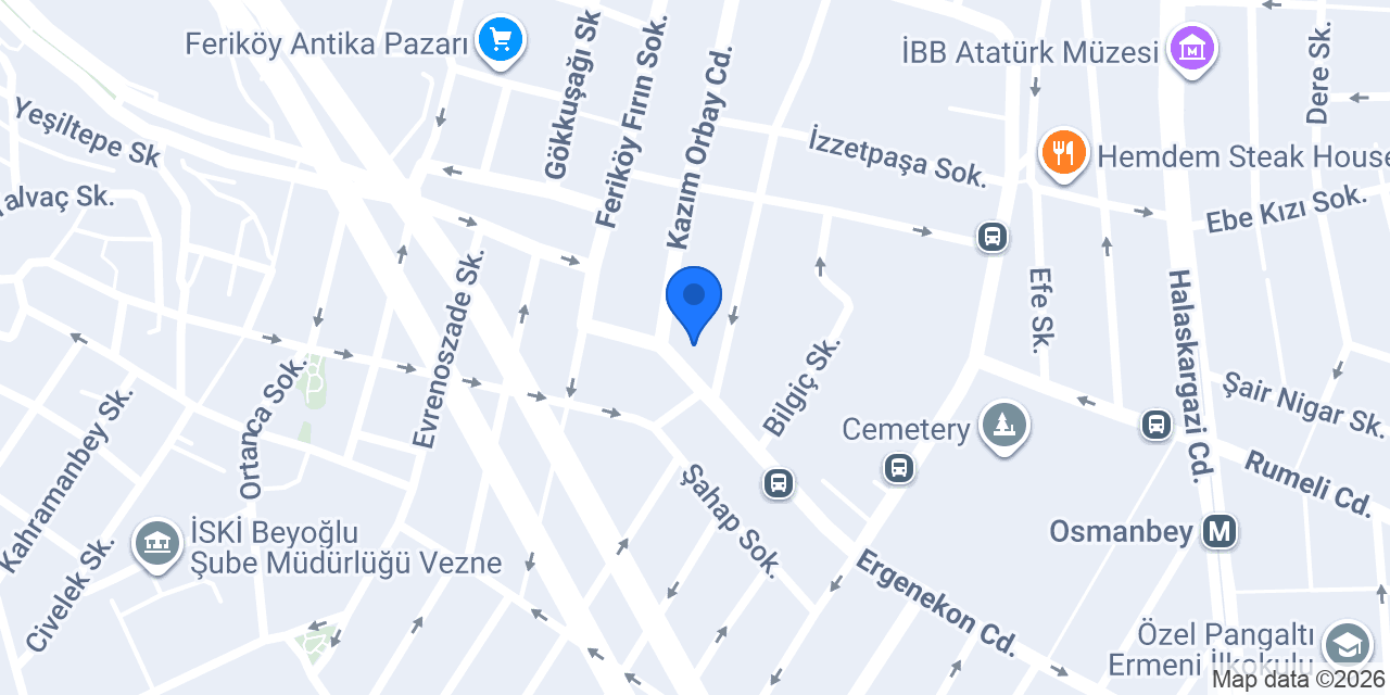 Mercure Istanbul Bomonti konumu