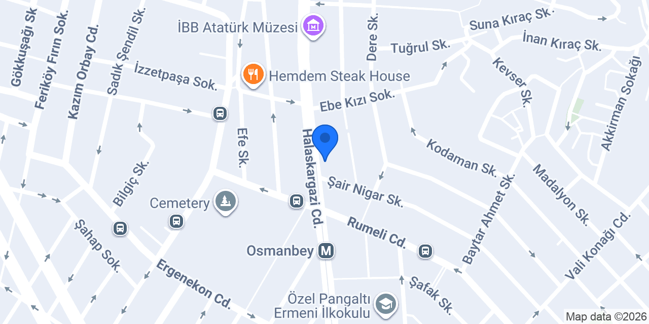 Albaraka Türk Osmanbey Şubesi konumu