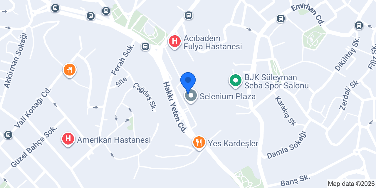 Yapı Kredi - Fulya Şubesi konumu