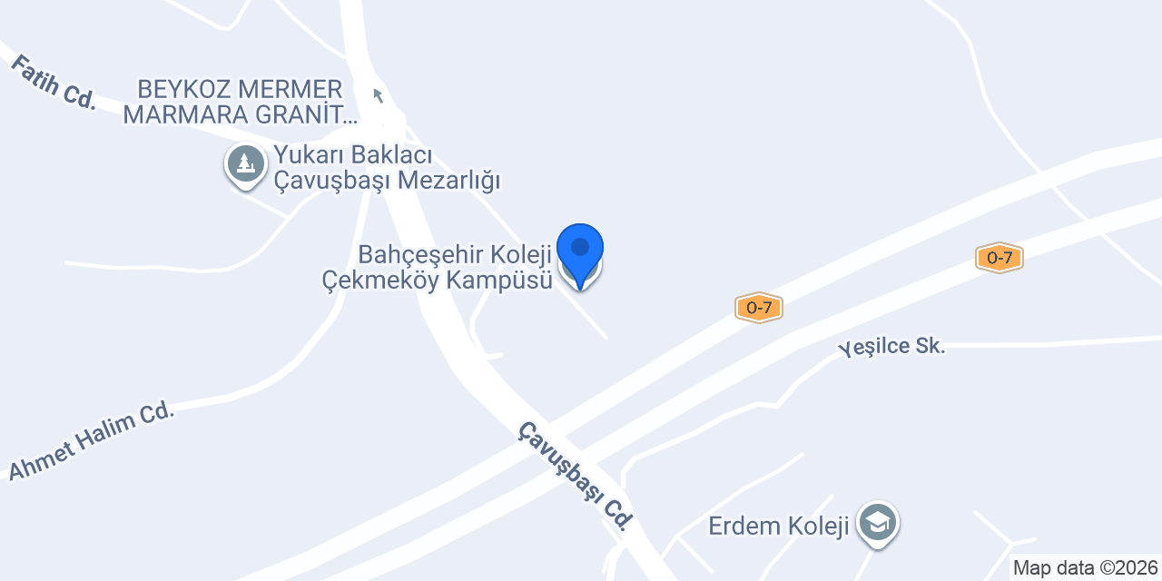 Bahçeşehir Koleji Çekmeköy Kampüsü konumu