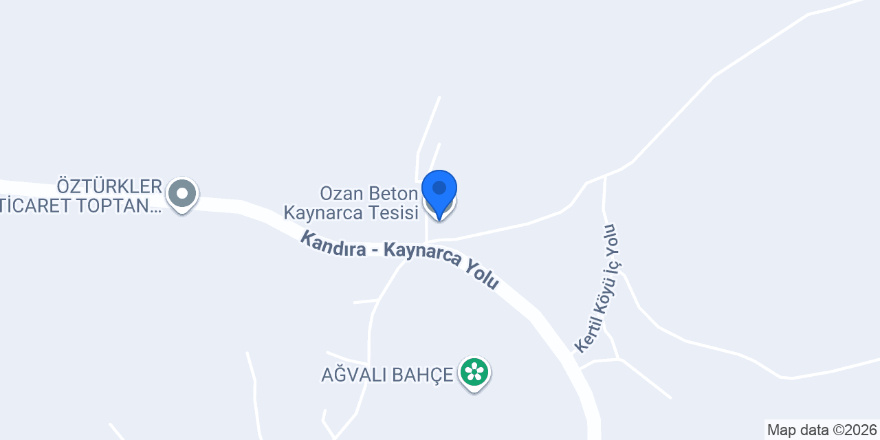 Ozan Beton Kaynarca Tesisi konumu