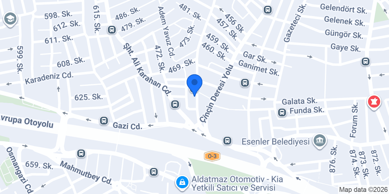 Alkan Ütü Makineleri konumu