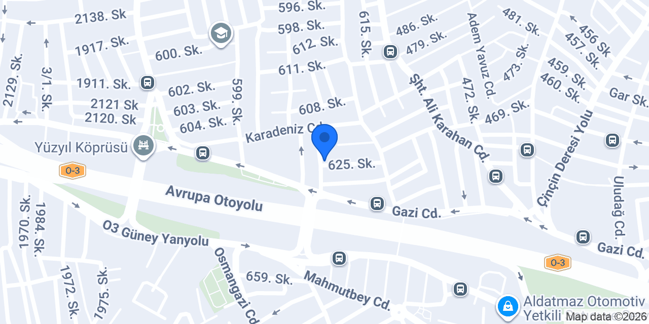Atölye Bendione konumu