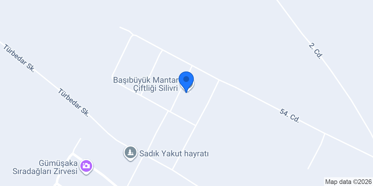 Başıbüyük Mantar Çiftliği Silivri konumu