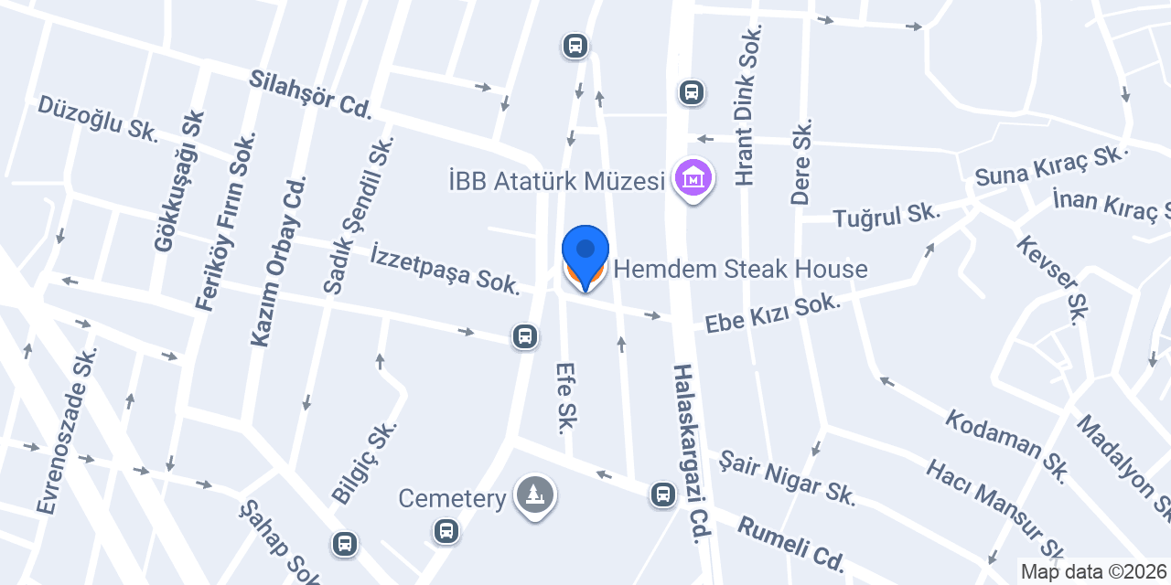 Hemdem Steak House konumu