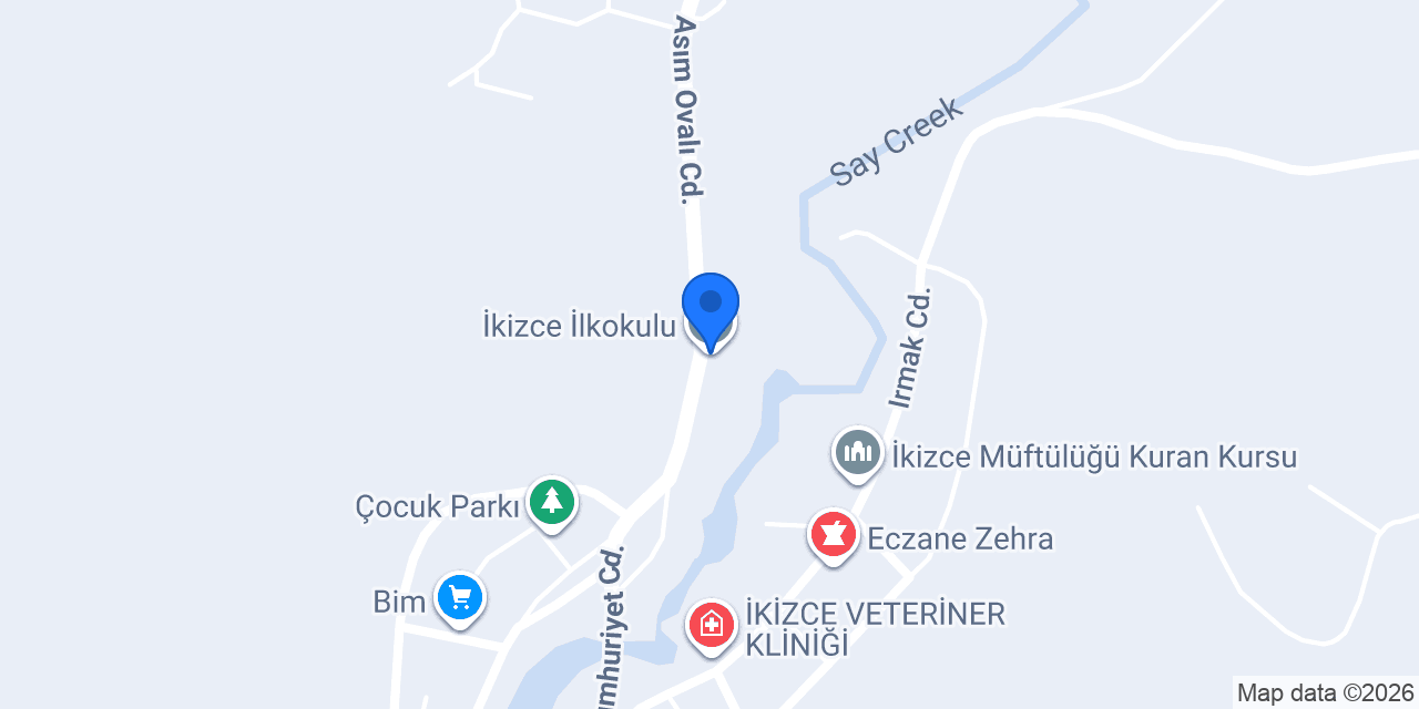 İkizce İlkokulu konumu
