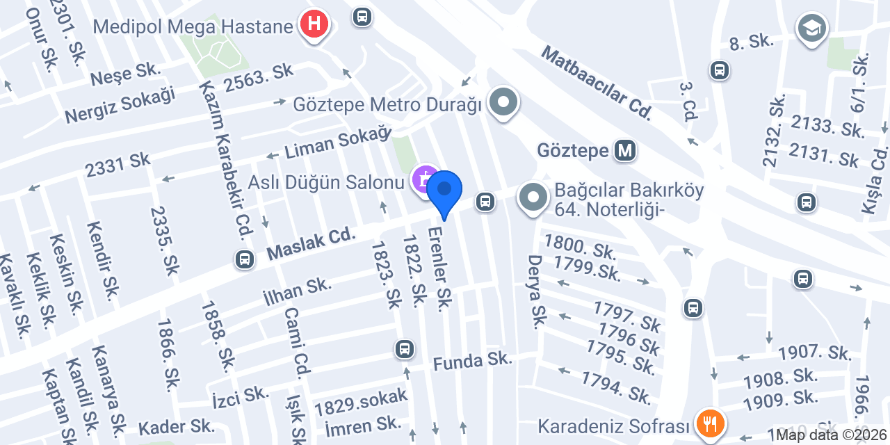 Meditan Tıp Merkezi konumu